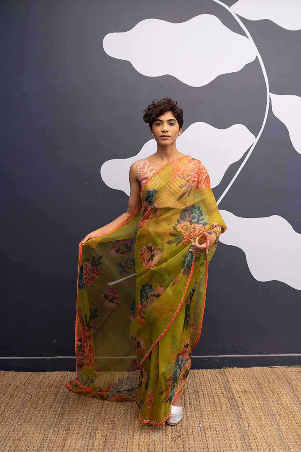 CORFU GREEN SAREE Fashion Yam