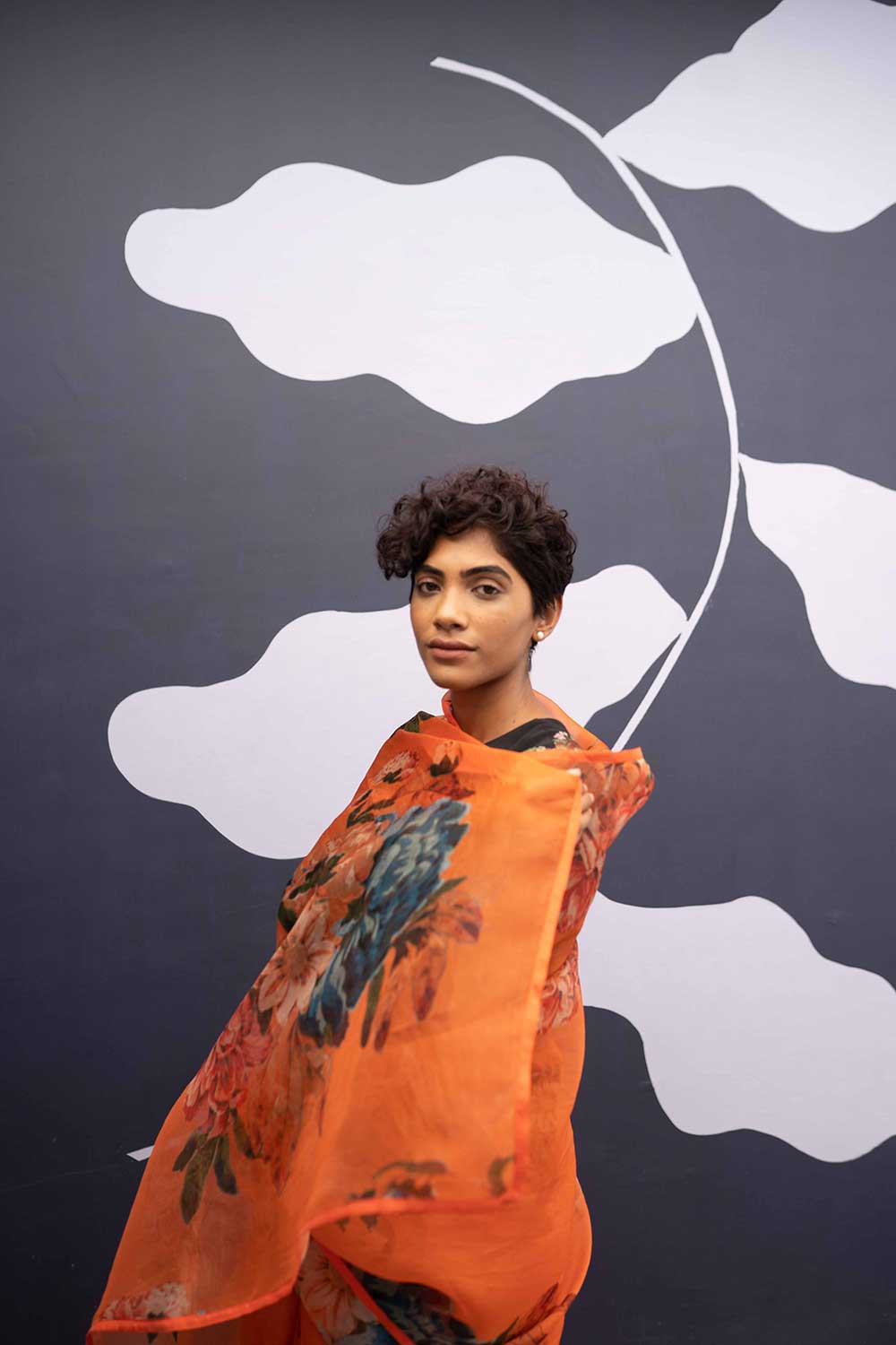 CORFU ORANGE SAREE Fashion Yam