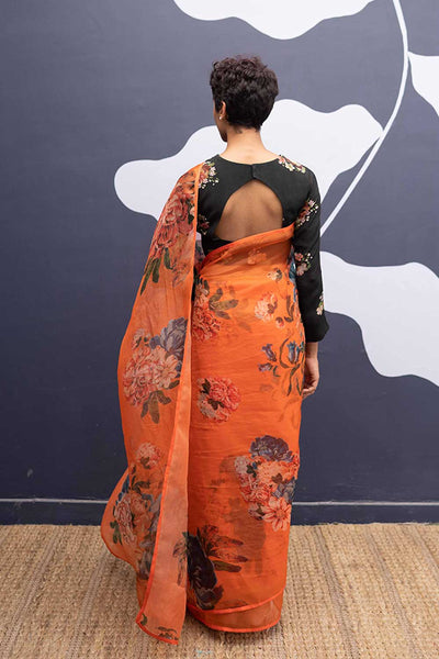 CORFU ORANGE SAREE Fashion Yam