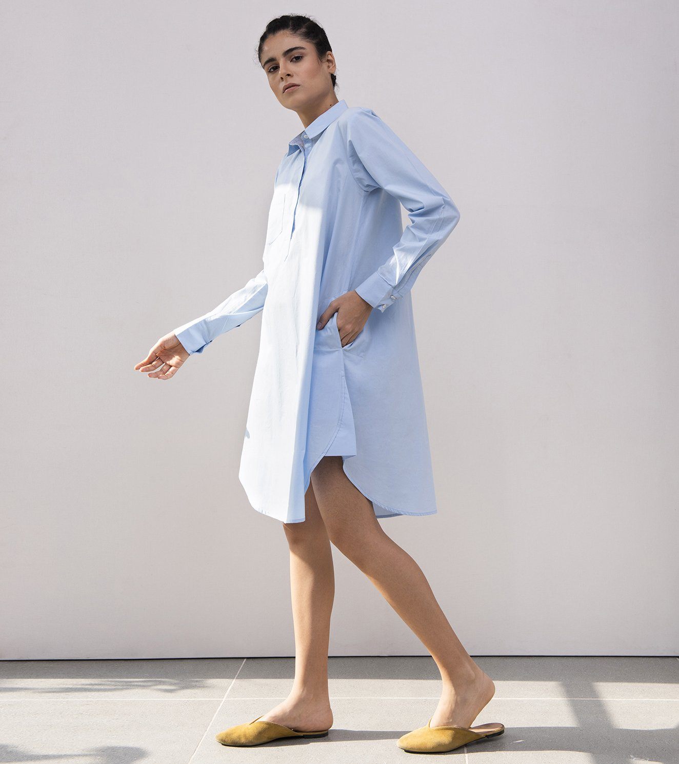 Cornflower A-Line Dress Fashion Khara Kapas