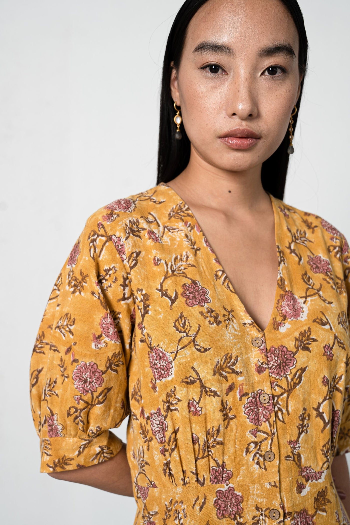Dahlia Bloom kala cotton maxi dress Fashion SUI 