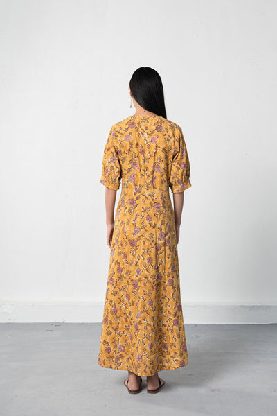 Dahlia Bloom kala cotton maxi dress Fashion SUI 