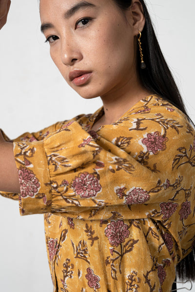 Dahlia Bloom kala cotton maxi dress Fashion SUI 
