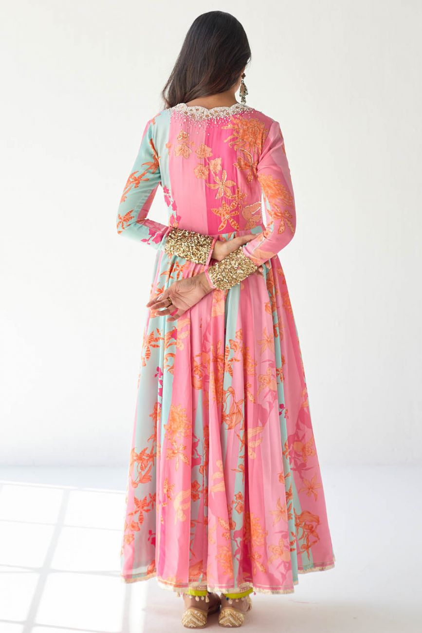 HOT PINK ORCHID ANARKALI SET
