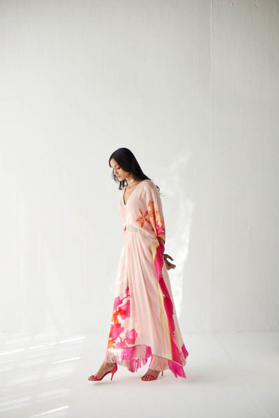 NUDE PINK BELT KAFTAN