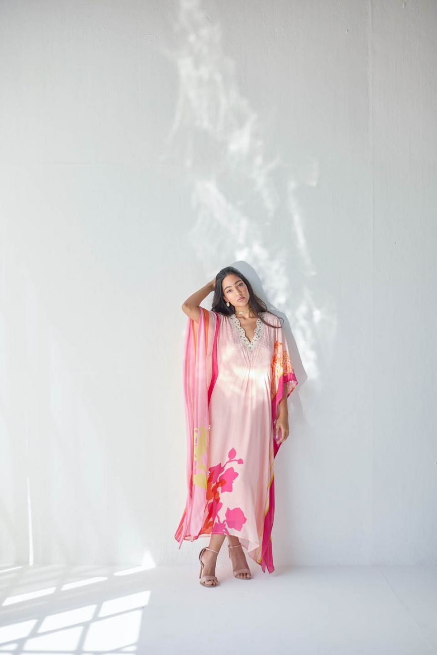 NUDE PEARL KAFTAN