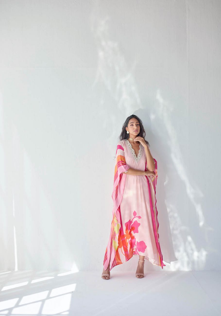 NUDE PEARL KAFTAN