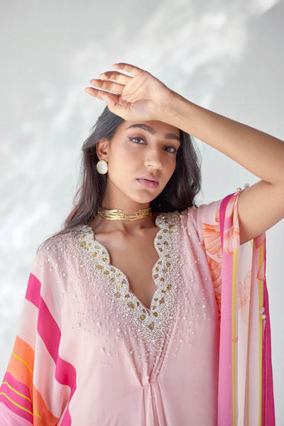 NUDE PEARL KAFTAN