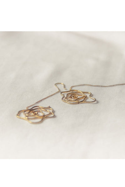 Dancing rose earrings Jewelry Nirjara Jewellery