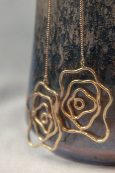 Dancing rose earrings Jewelry Nirjara Jewellery