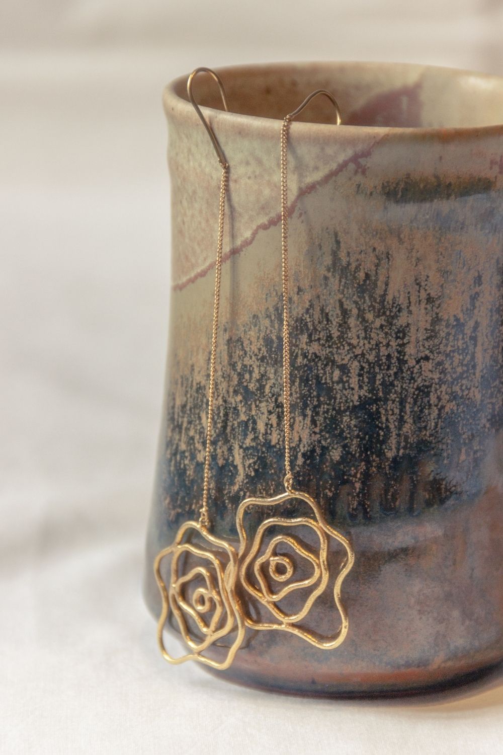 Dancing rose earrings Jewelry Nirjara Jewellery