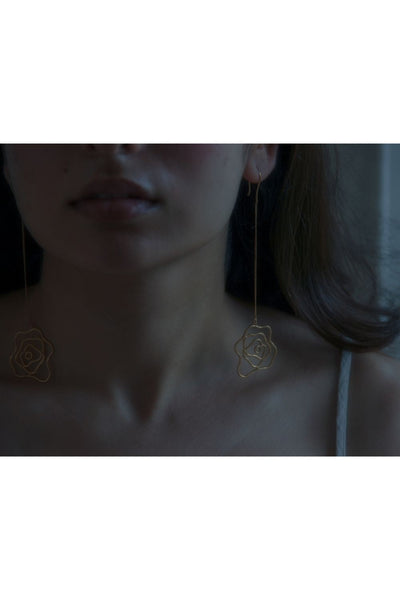 Dancing rose earrings Jewelry Nirjara Jewellery