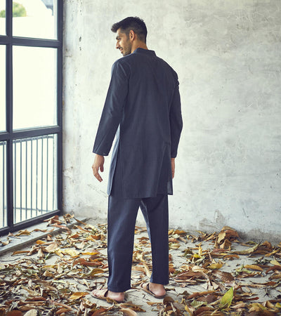 Dark night kurta set Men Khara Kapas Men