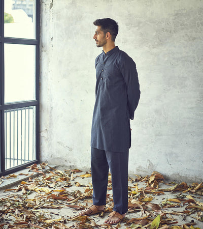 Dark night kurta set Men Khara Kapas Men