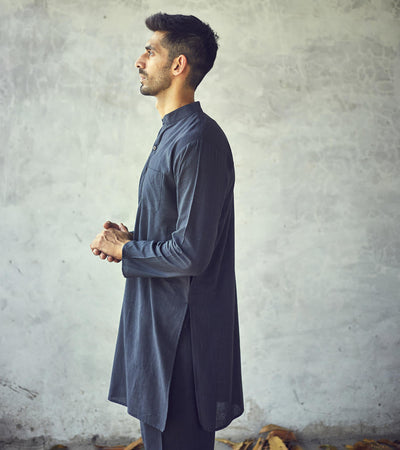 Dark night kurta set Men Khara Kapas Men