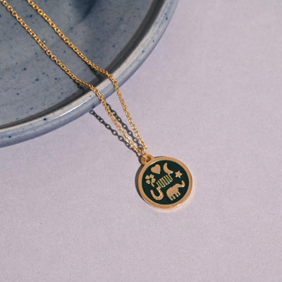 Dreamer's luck-Green Pendant chain