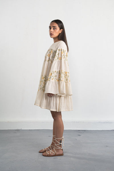 Dreaming of Dahlias handwoven organic cotton dress Fashion SUI 