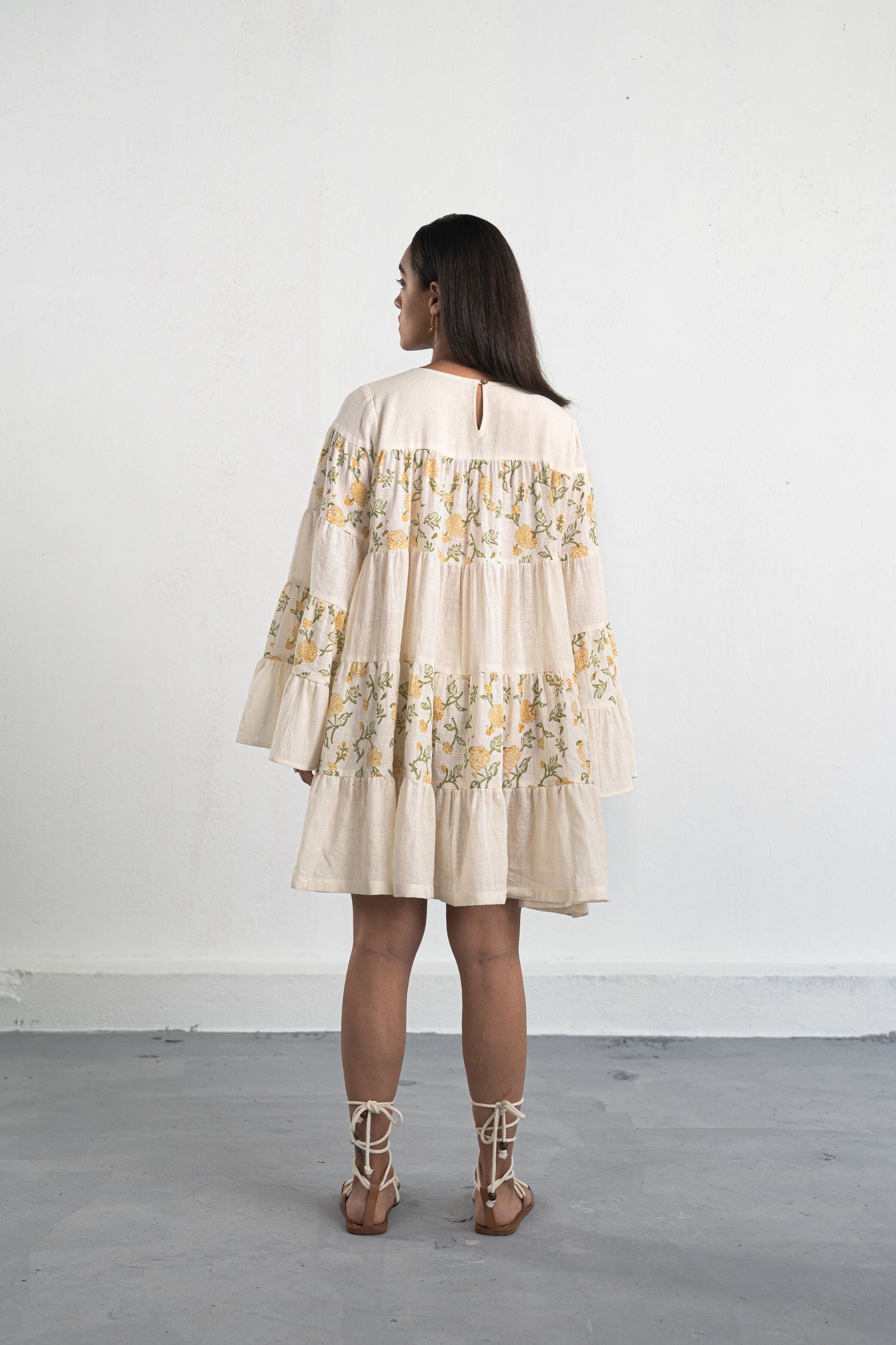 Dreaming of Dahlias handwoven organic cotton dress Fashion SUI 