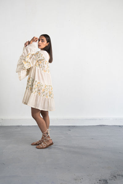 Dreaming of Dahlias handwoven organic cotton dress Fashion SUI 