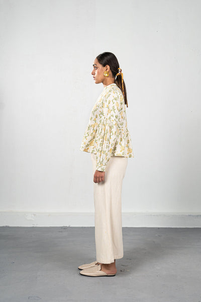 Dreaming of Dahlias hemp top Fashion SUI 