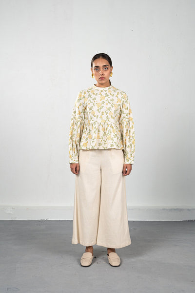 Dreaming of Dahlias hemp top Fashion SUI 