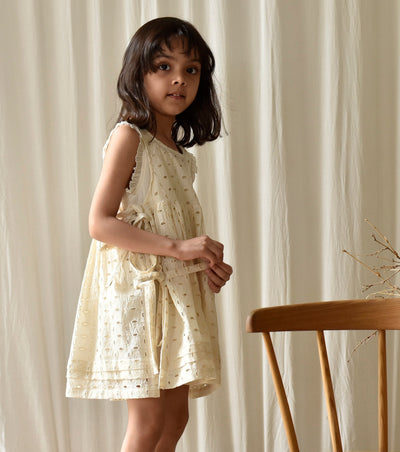 Egg-shell Apron Frock Fashion Khara Kapas Kids