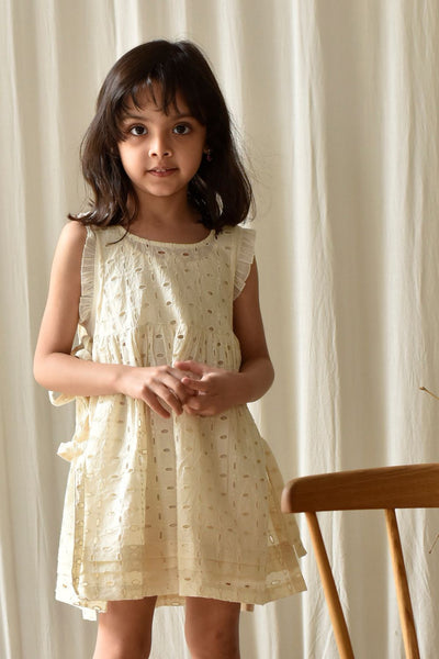 Egg-shell Apron Frock Fashion Khara Kapas Kids
