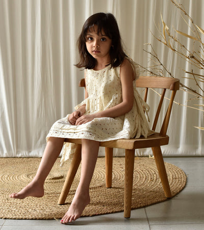 Egg-shell Apron Frock Fashion Khara Kapas Kids