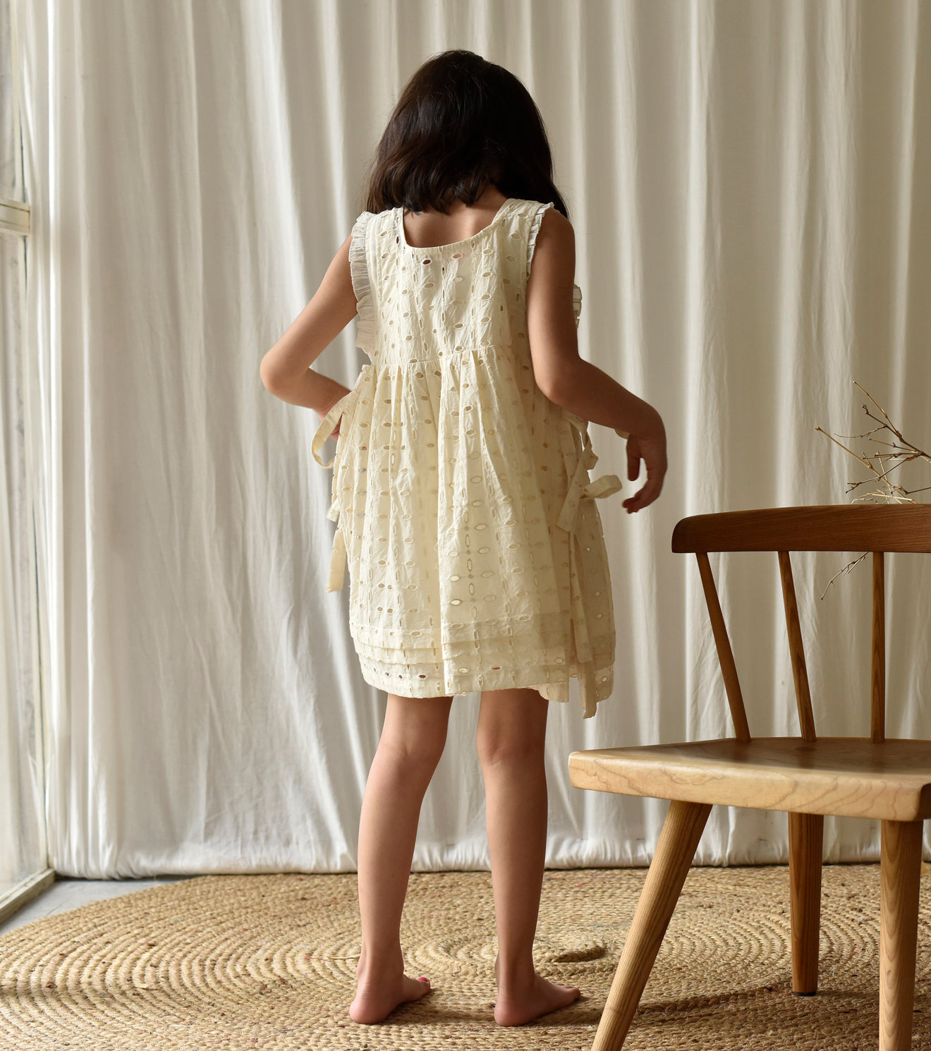 Egg-shell Apron Frock Fashion Khara Kapas Kids