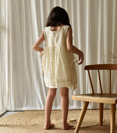 Egg-shell Apron Frock Fashion Khara Kapas Kids
