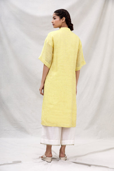 ELEPHANT BUTI KURTA W V NECK BUTTER Fashion MYOHO