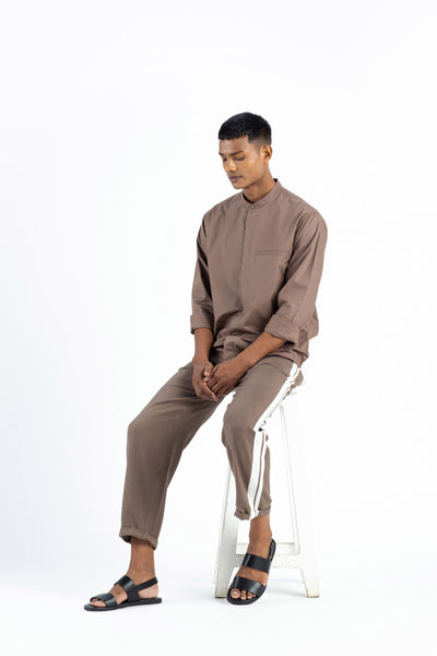 Engineered Back Shirt Co-ord-Cedar Men THREE Men 