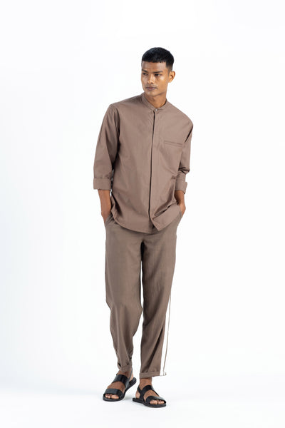 Engineered Back Shirt Co-ord-Cedar Men THREE Men 