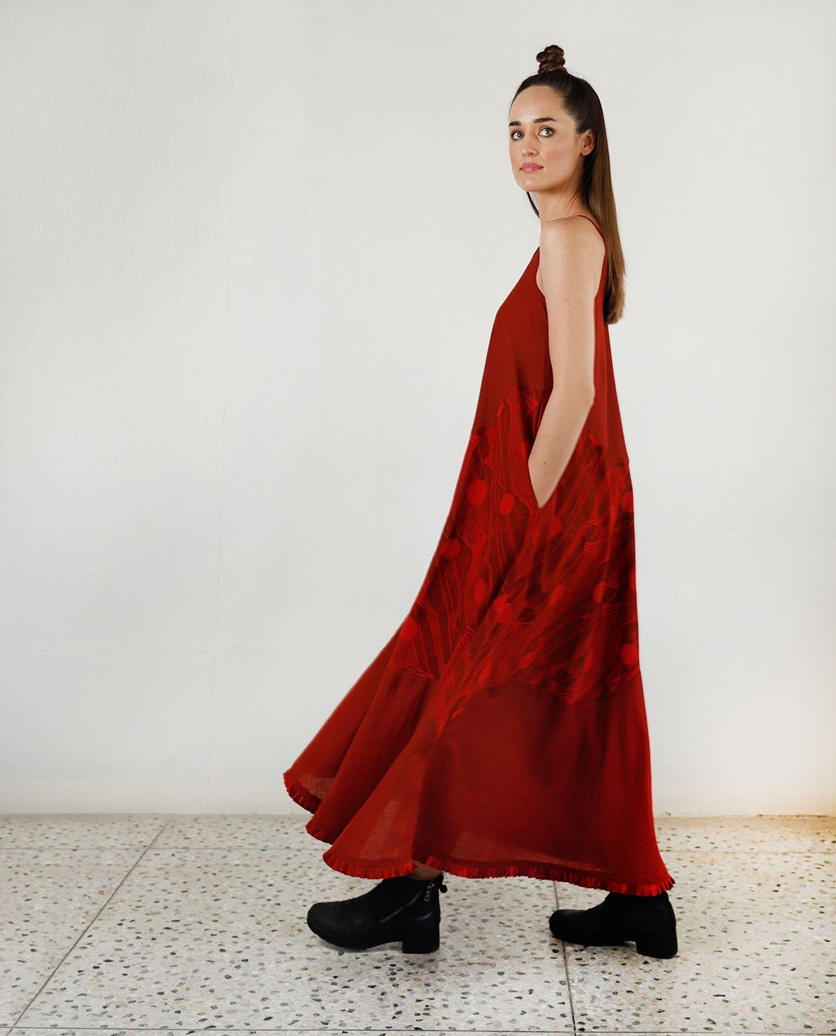 ESSENTIAL CHERRY RED MAXI DRESS Fashion Rias