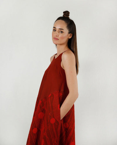 ESSENTIAL CHERRY RED MAXI DRESS Fashion Rias