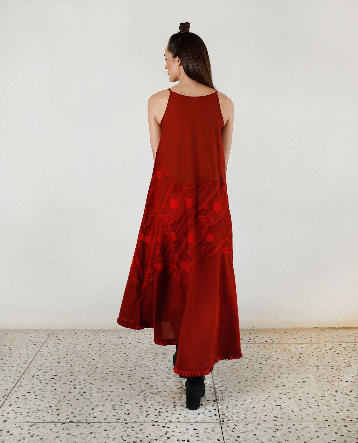 ESSENTIAL CHERRY RED MAXI DRESS Fashion Rias 