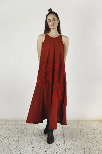 ESSENTIAL CHERRY RED MAXI DRESS Fashion Rias