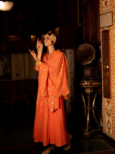 Falak Cotton Kalidaar Farshi Set Fashion Maison Shefali