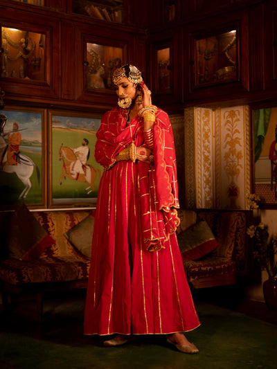 Falak - Gulaab Cotton Kalidaar Farshi Set Fashion Maison Shefali
