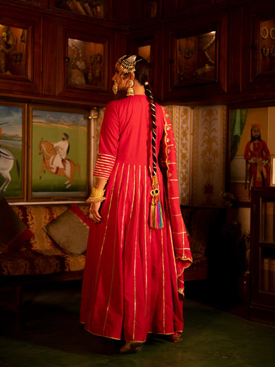 Falak - Gulaab Cotton Kalidaar Farshi Set Fashion Maison Shefali