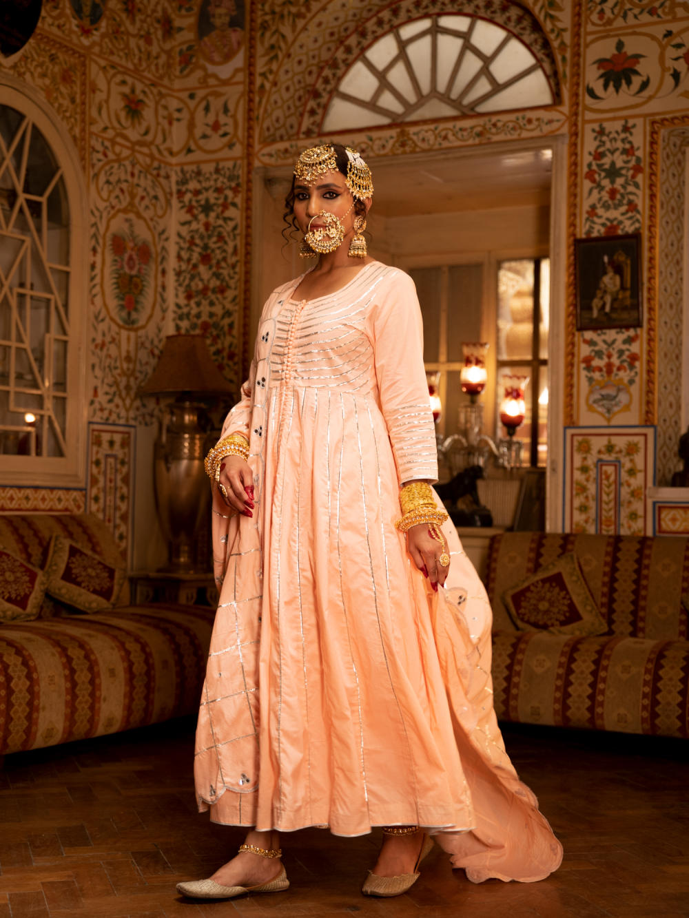 Falak - Gulaal Cotton Kalidaar Farshi Set Fashion Maison Shefali