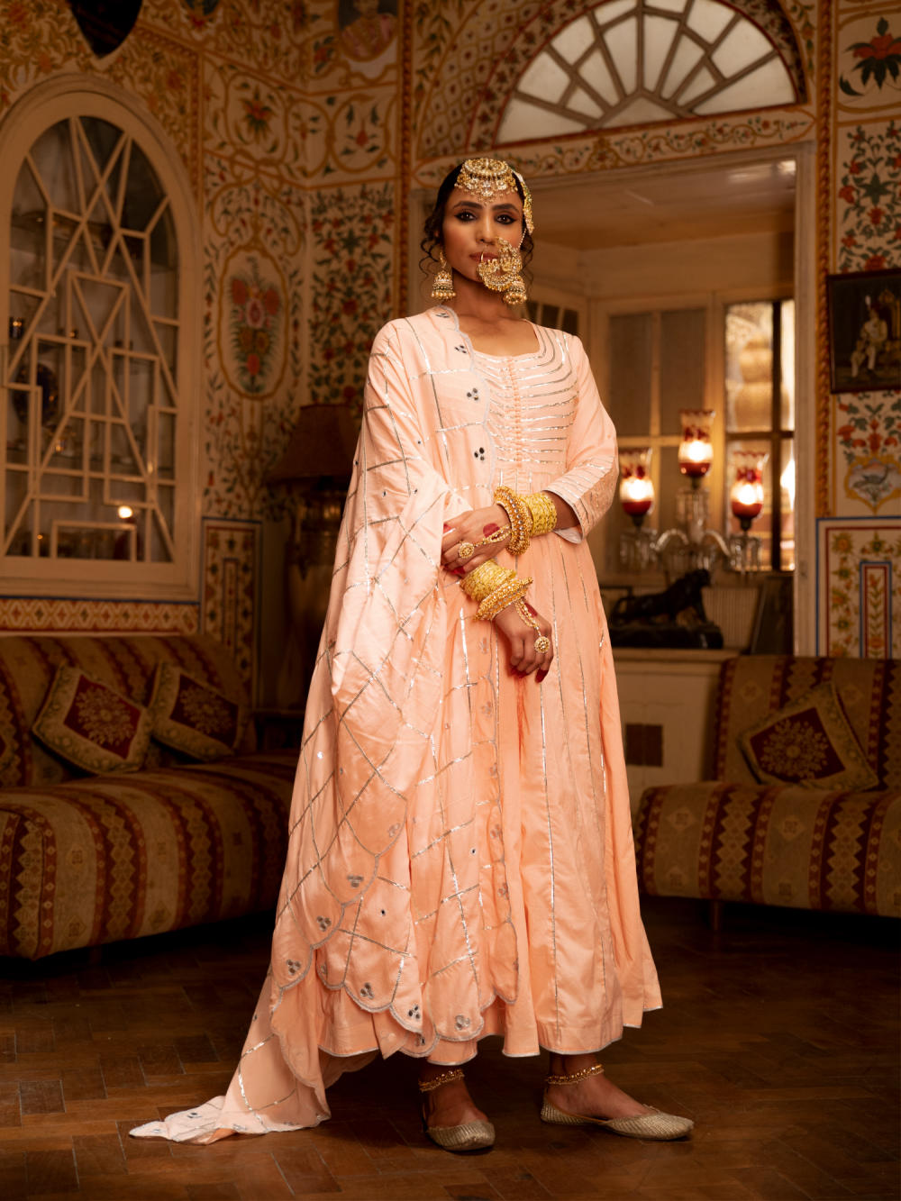Falak - Gulaal Cotton Kalidaar Farshi Set Fashion Maison Shefali 