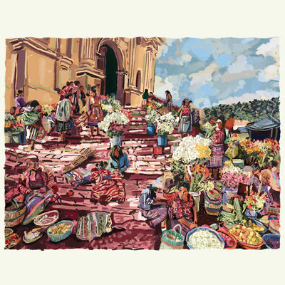 Flower Sellers of Chichi Market Art Namrata Kumar
