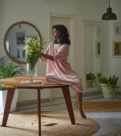 French Rose Kaftan Fashion Khara Kapas