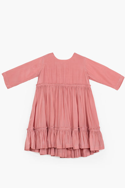 Frill Dress- Dusty Rose Kids THREE Kids 