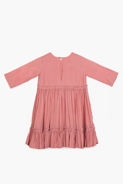 Frill Dress- Dusty Rose Kids THREE Kids 