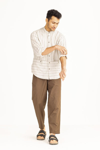 Front Pocket Shirt - Beige Men THREE Men 