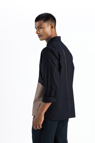 Front Pocket Shirt- Black Men THREE Men 