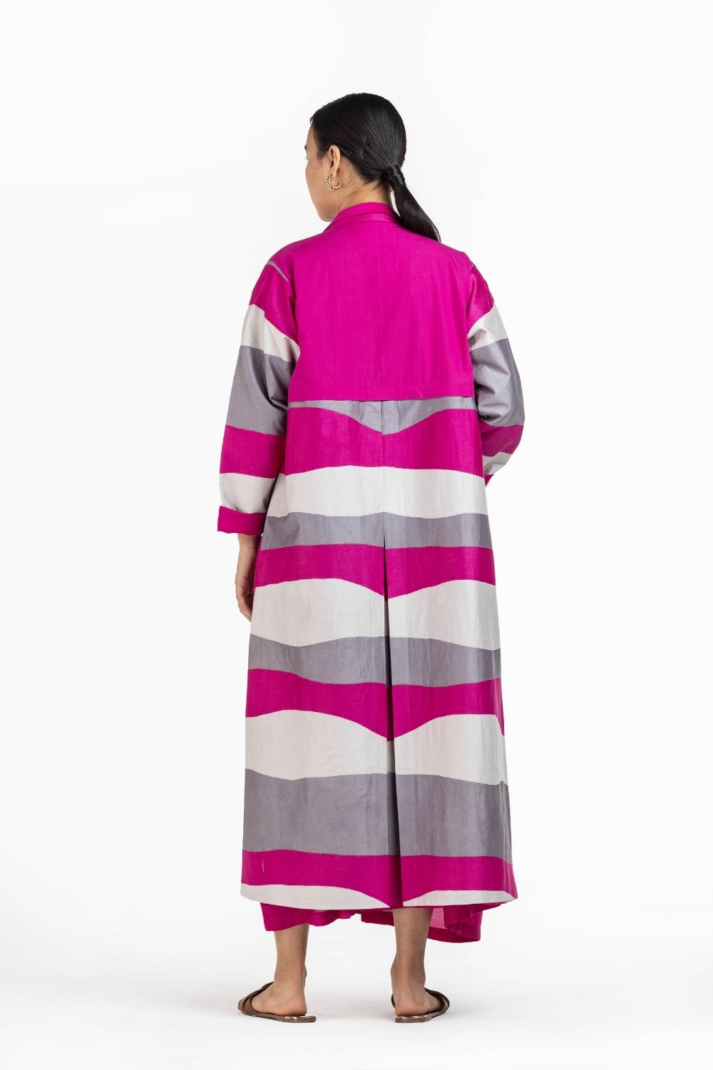 Gather Neck Dress - Applique Jacket Co-ord Hot Pink Fashion THREE