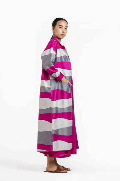 Gather Neck Dress - Applique Jacket Co-ord Hot Pink Fashion THREE XS Applique Jacket
